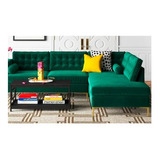 Sala Sayra Terciopelo Verde Izquierda Sofa Sillon Muebles