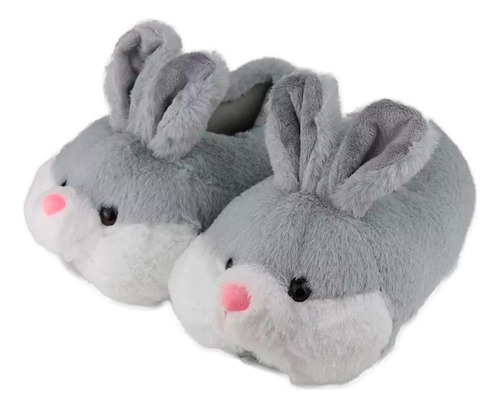 Pantufla Conejo Gris Kawaii