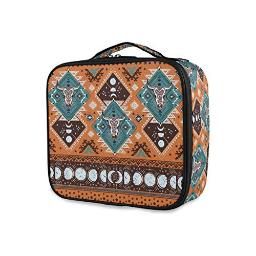 Estuche De Maquillaje Alaza Con Adorno Geométrico, Tribal, A