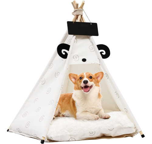 Tipi Para Mascotas Con Cojin Para Perros Y Gatos, Casa De Ca