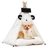 Tipi Para Mascotas Con Cojin Para Perros Y Gatos, Casa De Ca