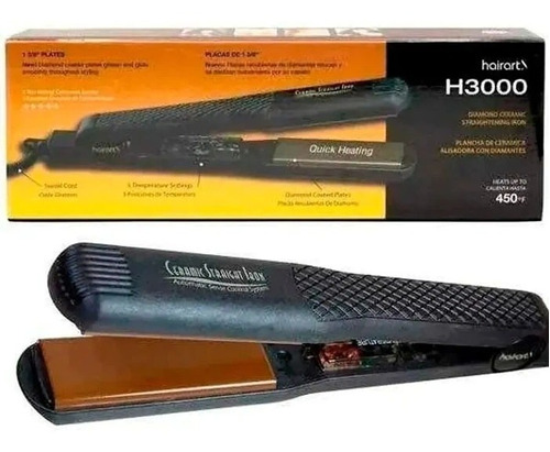 Plancha De Cabello Hairart H3000 Collection Original Negra 