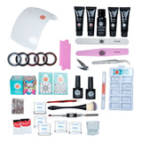 Kit Acrigel Poligel Con Lámpara Para Uñas Full Wish Mc Nails