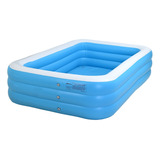 Piscina Alberca Inflable Rectangular 3 Anillos 262x175x60