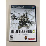 Jogo Metal Gear Solid 3 Ps2 Original Midia Fisica