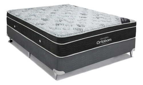 Cama Box Casal: Colchão Molas Ortobom Nanolastic Exclusive+