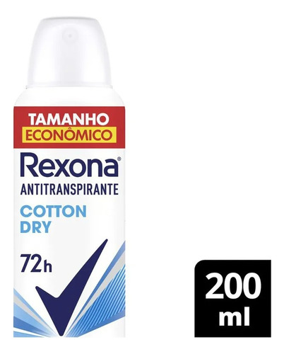 Kit C/3 Desodorante Rexona Aerosol Cotton Dry 200ml