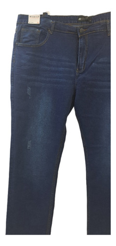 Jeans Elasticado  Tallas Grandes Azul Rectos