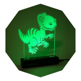 Veladores Modernos Infantiles Led Lampara Niño Dinosaurio 