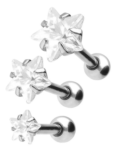 Aros Mujer Helix X3 Piercing Oreja Acero Quirúrgico Aritos 