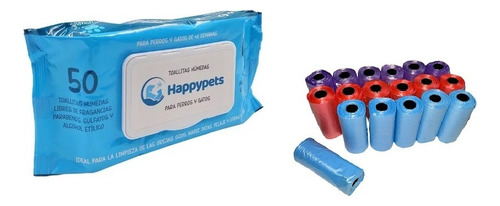 Pack Toallas Húmedas + Bolsas De Desechos Sanitarias Mascota