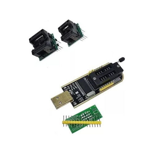 Kit Gravador Usb Flash Eprom Spi Bios 24xx 25xx Programador