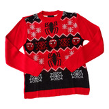 Ugly Sweater Navideño Spiderman Sueter Tejido Unisex 1 Pieza