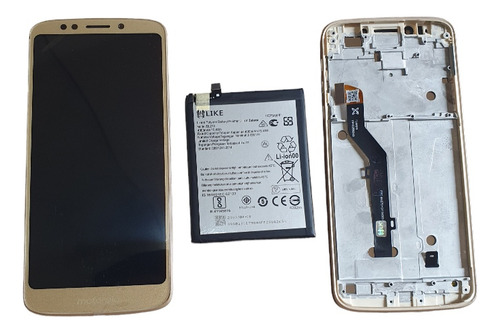 Tela Frontal Touch Moto G6 Play Xt1922 Aro +bateria 