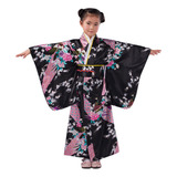 Lazhu Ropa Niñas Ropa Tradicional Kimono Japonés Bata