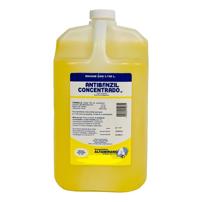 Antibenzil Concentrado NF Amarillo 3.750 L Solución Desinfectante - Exclusivo para profesionales de la salud. Farmacéuticos Altamirano | Meses sin interés