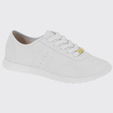 Tenis Feminino Básico Moleca Cadarço 5736.123branco N°34