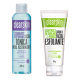 Kit Clearskin Tônico Adstringente +sab.líquido Esfoliante