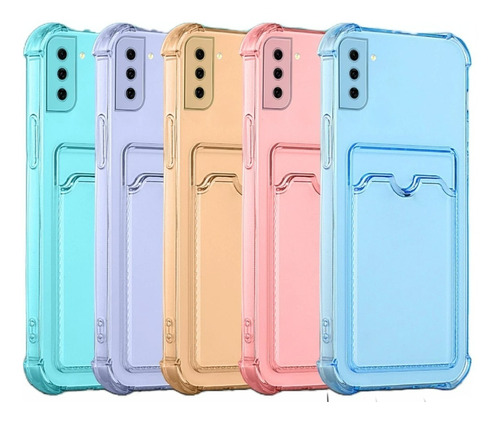 Capa Porta Cartão Color Para Samsung Galaxy S21 Fe