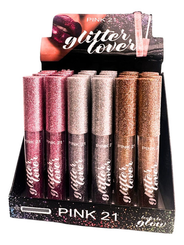 Brillo Labial Glitter Lover Pink 21 Tres Colores  