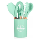 Kit 12 Utensílios De Cozinha Em Silicone Concha Espátula