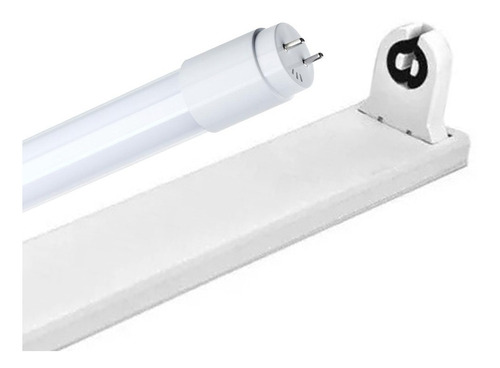 Liston Con Tubo Led 18w Luz Fría Cableado  X 10 Piezas