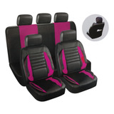 Funda Cubre Asiento 100% Eco Cuero + Bolsillo Auto Universal