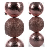 3 Esferas Navideñas Gigantes Gold, Oro Rosa, 12cm, Bolas