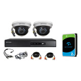 Camara Seguridad Kit Hikvision Dvr 7204 Full 1080 + 2 Domos