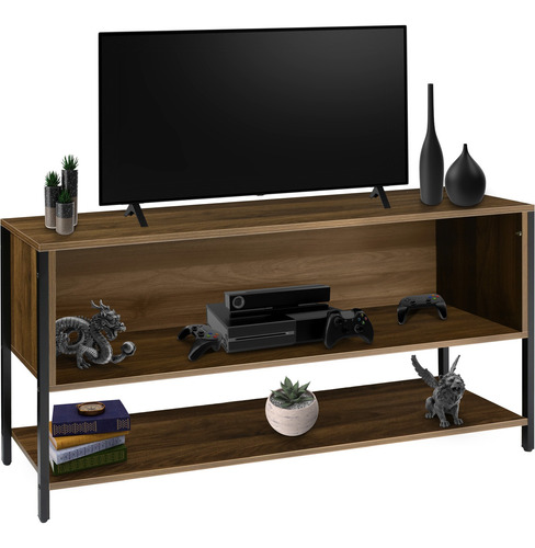 Mueble Tv 60' Indutrial 3 Niveles Moderno 1.2m Cafe