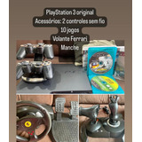 Playstation 3 Original + Kit Volante Ferrari Completo.