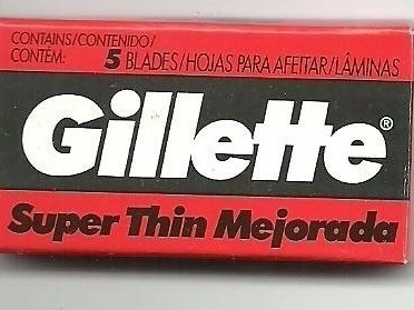 Caja De Gillette Roja Thin Hojas Afeitar 5 Unidades Oferta!!