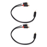 Cable Divisor Rca, 2 Unidades, 1 Macho A 2 Hembras Estéreo,