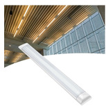 Luminária Sobrepor Slim Led 18w 60cm Tubular Branca Frio Cor Branco Frio (6500k) 110v/220v