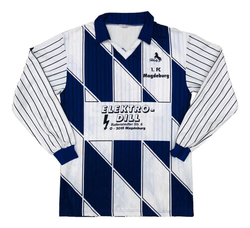 Camiseta De Fc Magdeburg, Marca Blasky, 90's, Talla M.