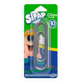 Clips Sifap Nº 10 X 5 Unidades 100mm Factura A / B Caballito Color Gris