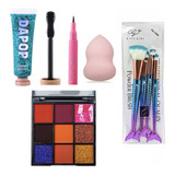 Combo Makeup Dapop + Brochas Maquillaje Ideal Para Regalo