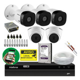 Kit 5 Câmeras Dome E Bullet 720p Com Dvr 8ch E Hd 1tb Purple