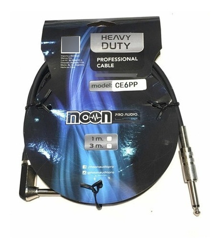 Cable De Guitarra / Bajo 6 Metros Moon Ce6pp