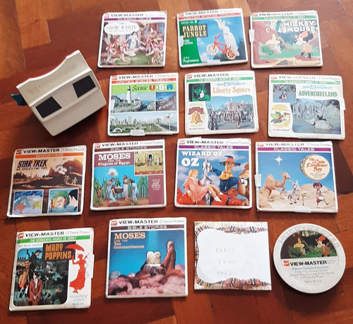 View Master Y Coleccion Discos Variados Antiguos Disney Y +