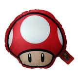 Almofada Super Mario Cogumelo Almofada Mushroom Toad Cor Vermelho Desenho Do Tecido Liso