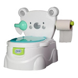 Bañito Entrenador Bebe Aeiou Oso Dispensador Musical Color Azul