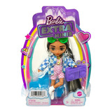 Barbie Muñeca Extra Minis Chamarra Mezclilla Con Cuadros
