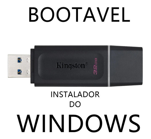 Pendrive Bootavel Kingston W7 W10 Ou W11 + Dvd