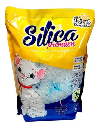  Sílica Premium Para Gatos 1,5kg Savana Pet + Econômico