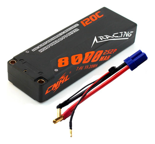 Bateria Lipo Caja Dura 2s 8000mah 7.4v 2s 120c Con Ec5