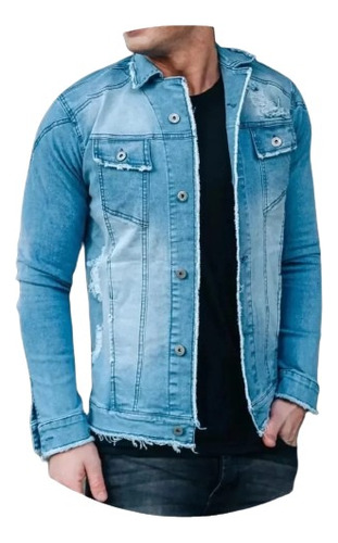 Campera Jeans Elastizada Hombre