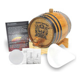 Kit De Barril De Whiskey Grabado (calavera En Llamas), Roble