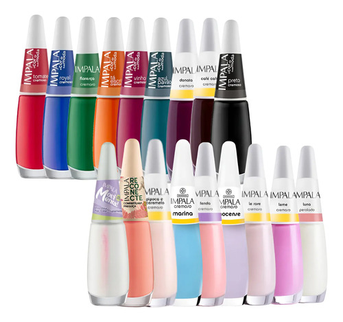 Kit 40 Esmaltes Impala Manicure Profissional Atacado