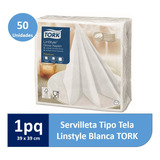 Servilleta Tipo Tela Tork Linstyle Blanca 1 Paquete 50un